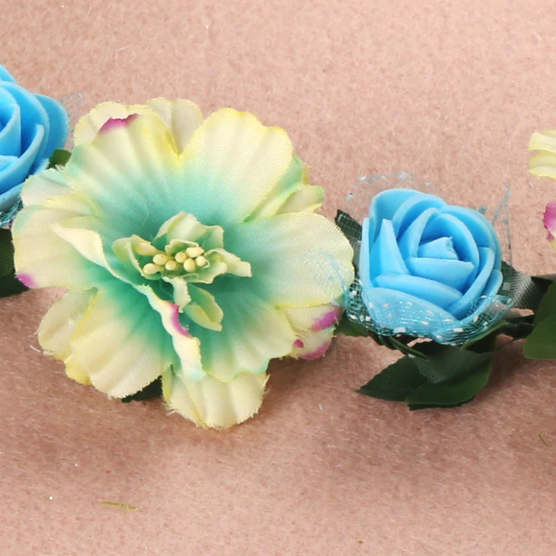 Hawaiian Wreath Bride Wedding Hair Accessories Simulation Flower Crown Headwear Children's Photo Hair Accessories Headbands