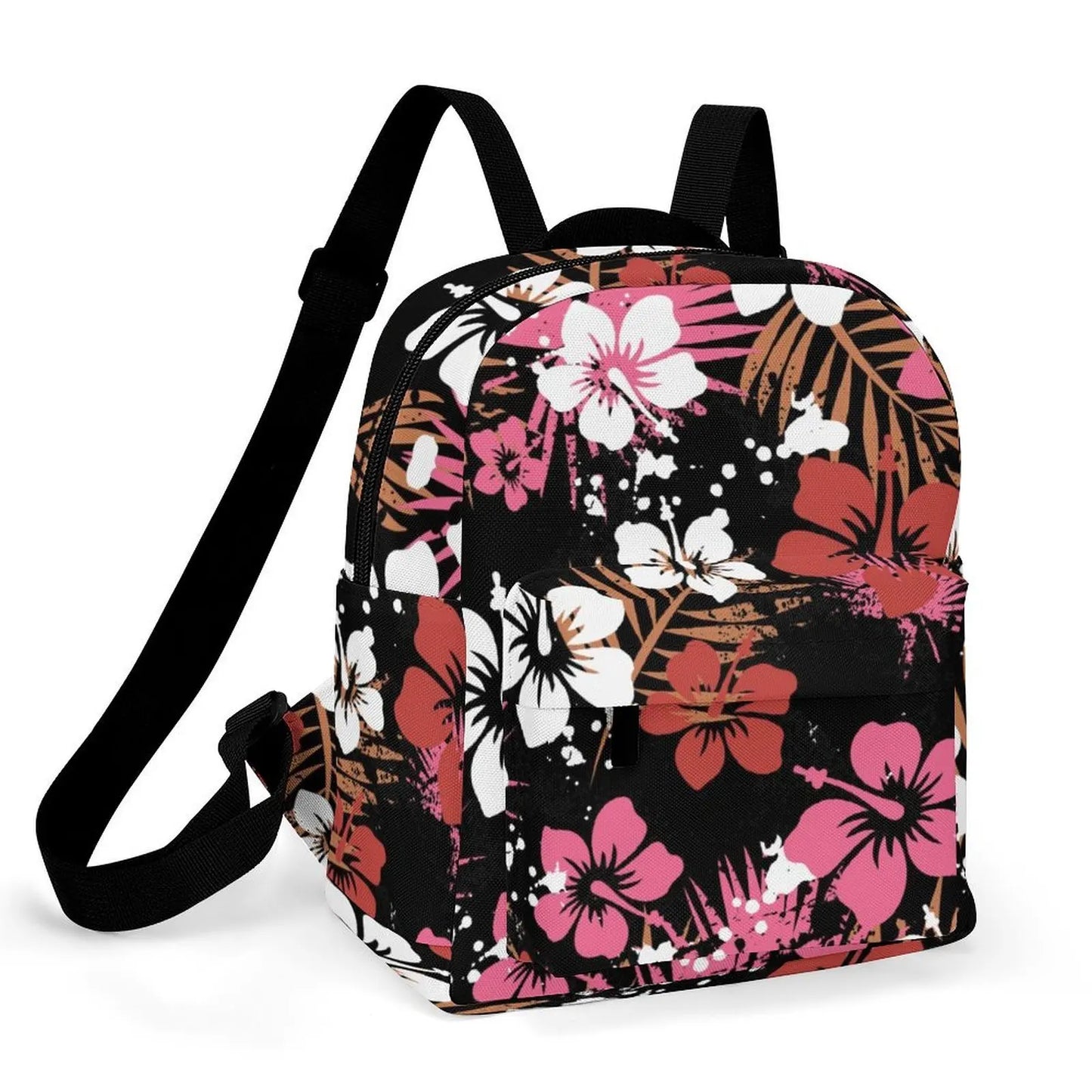 Custom Polynesian Women'S Casual Backpack Samoan Tribal Floral Print Artistic Pattern Design Fashionable Compact Backpack