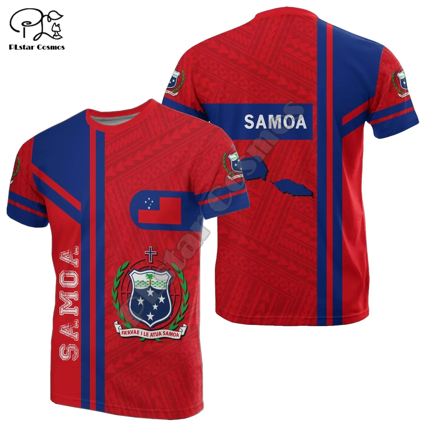 Polynesian  3D Printing Vintage Polynesian Island Samoa Tattoo Tribal Flag Men Women Short Sleeve T Shirt Streetwear