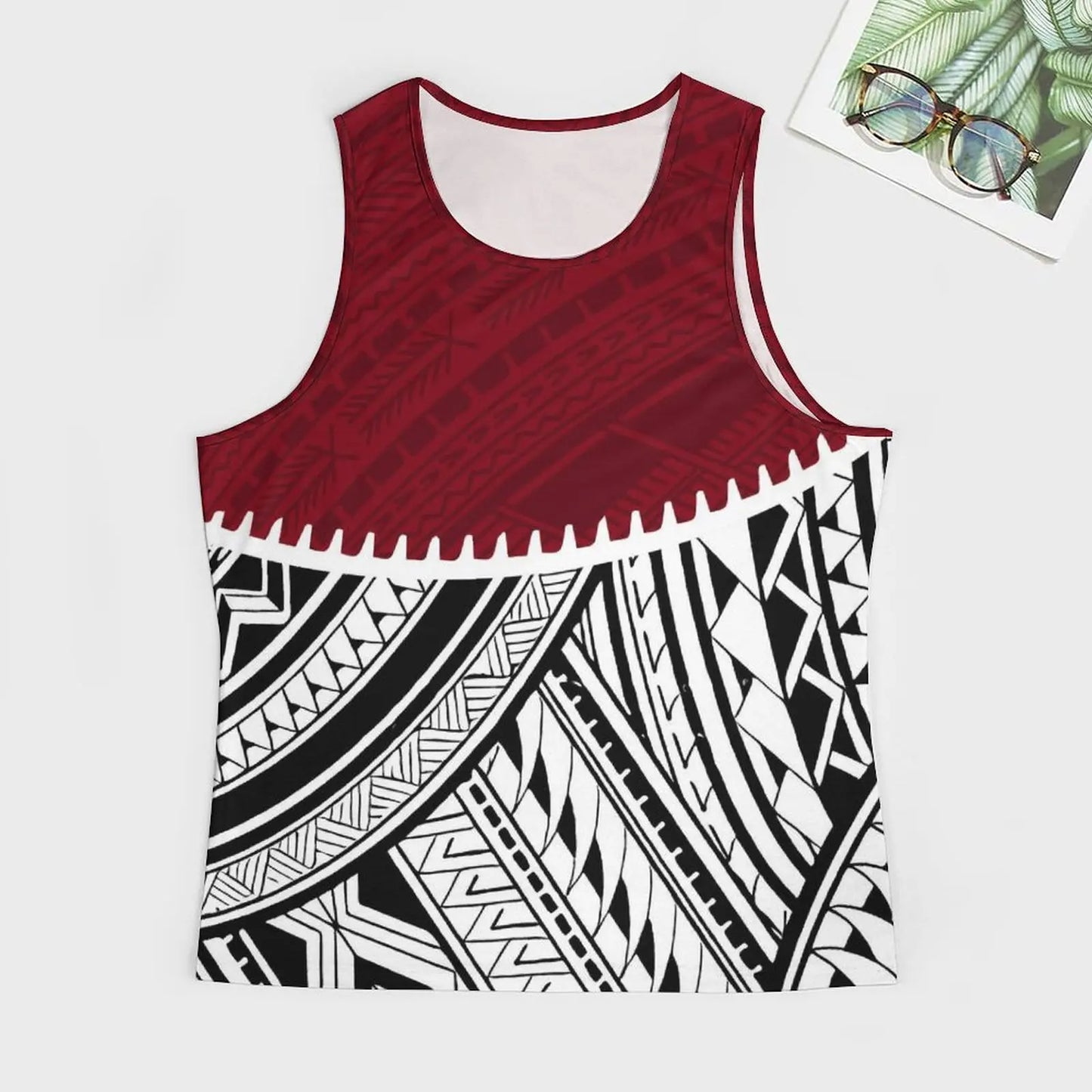 Polynesian Tribal Tank Tops Samoan Men Singlets Island Wear