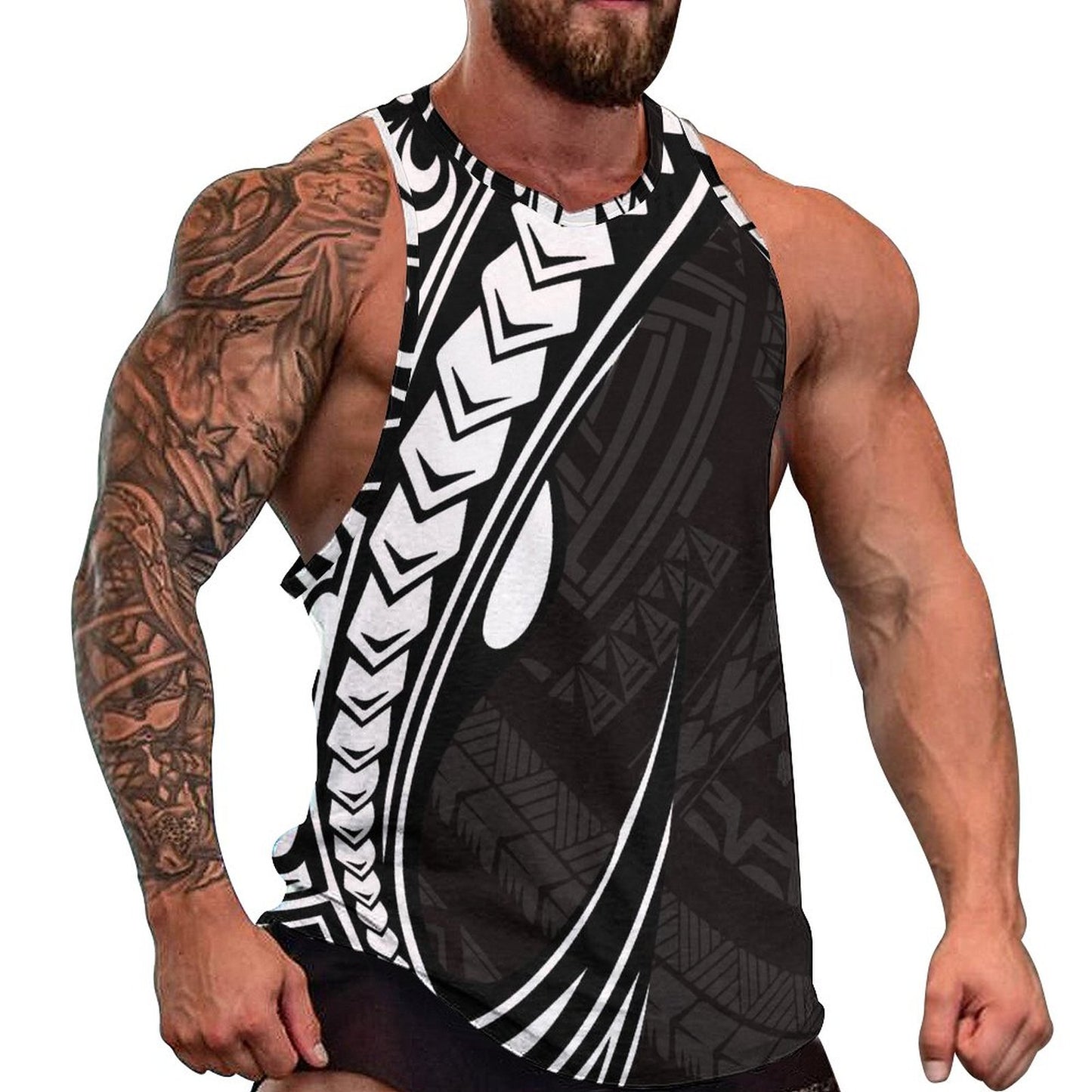 Polynesian Tribal Tank Tops Samoan Men Singlets Island Wear