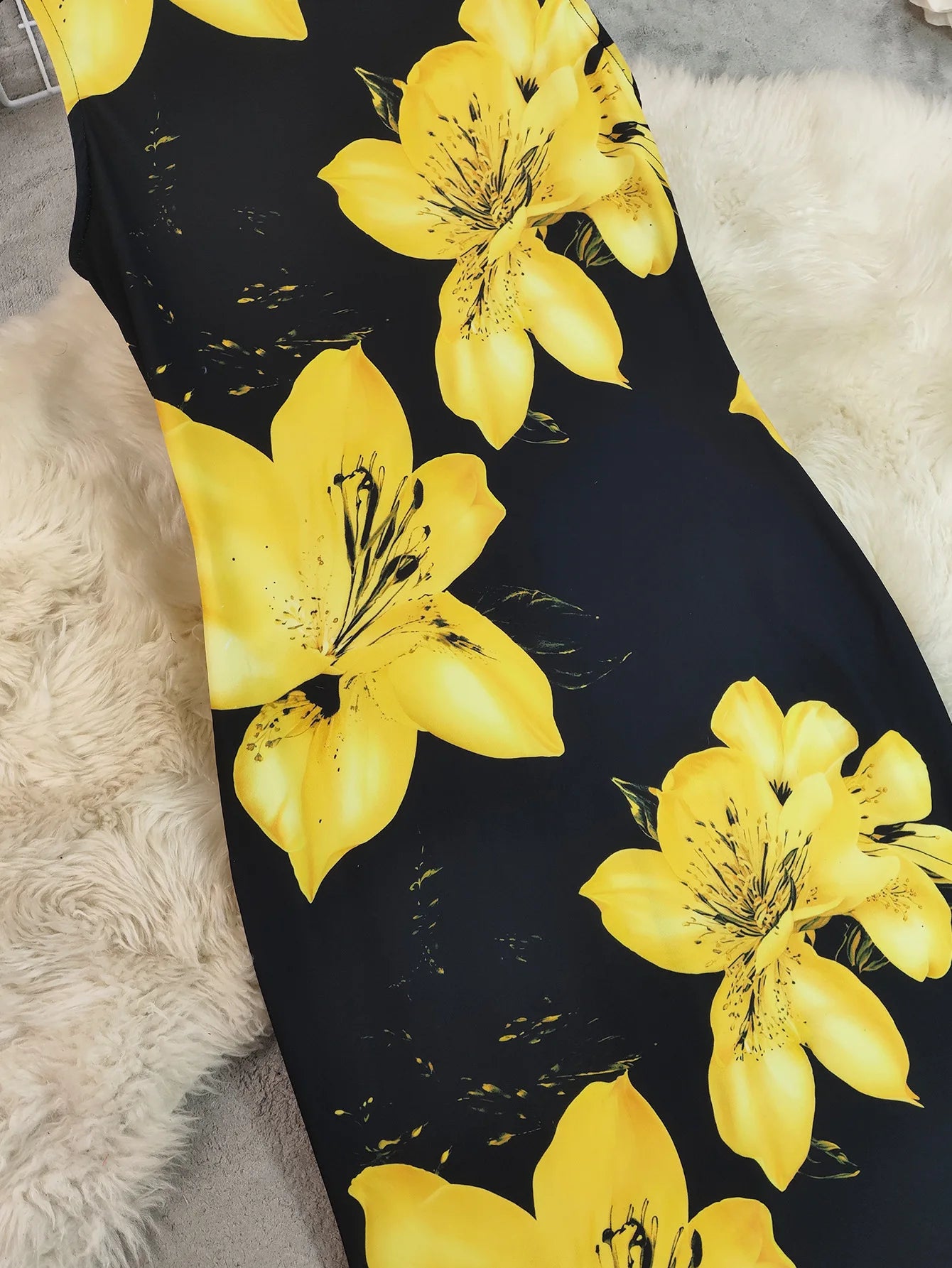 Women Dresses Print Mermaid Dress Round Neck Sleeveless Mid Calf Length Cinched Waist Slight Strech Casual Slim Fit 2026 Summer