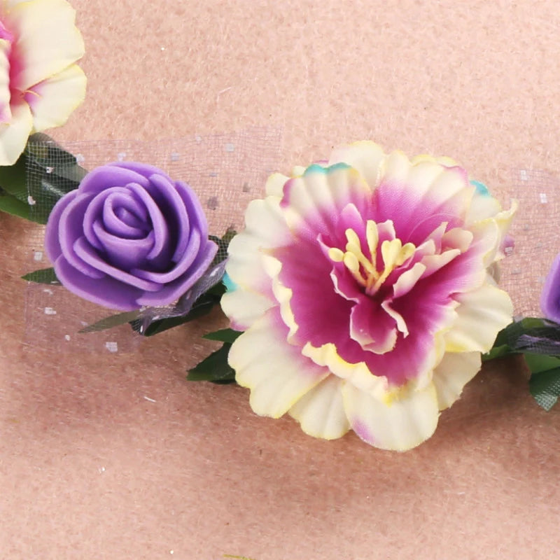 Hawaiian Wreath Bride Wedding Hair Accessories Simulation Flower Crown Headwear Children's Photo Hair Accessories Headbands