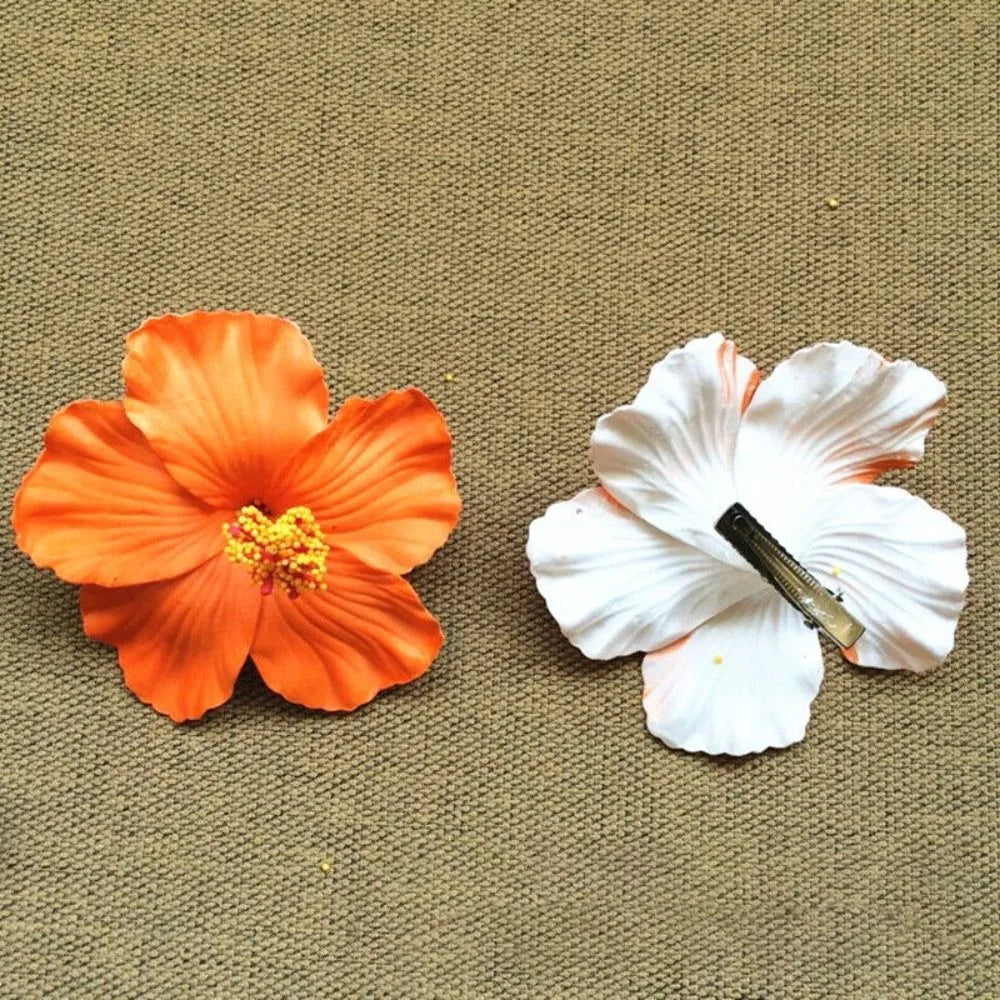 Hawaiian Colorful Flower Hair Clip For Women Girls Romantic Bohemian Flower Side Bangs Clip BB Hair Clips Hair Accessories