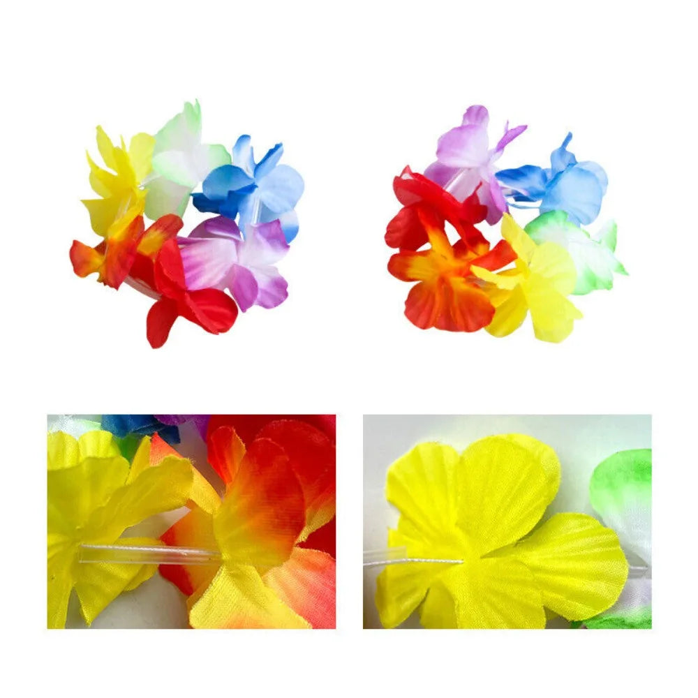 Ladies Women Hawaii Fancy Dress Grass Skirt Hula Hawaiian Full Charming 40CM