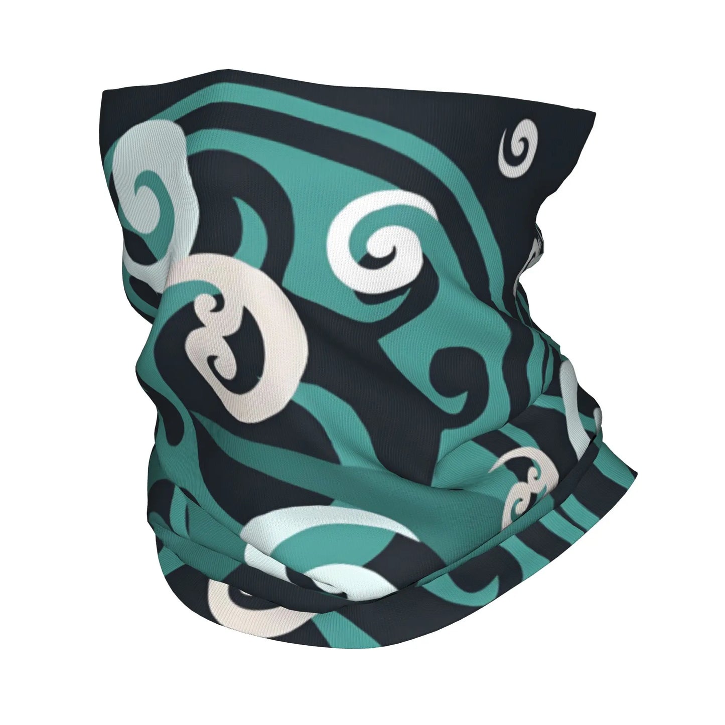 Custom Tribal Maori Warrior Bandana Neck Warmer Women Men Winter Ski Tube Scarf Gaiter Art Pattern Proud Face Cover