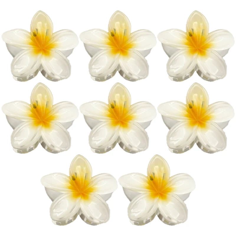 Hawaiian Flower Hair Claw Clips Large Claw for Thick/Thin Hairpins for Women Girls Barrettes Beach Summer Hair Accessories Gifts