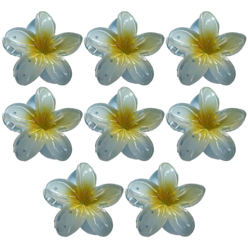 Hawaiian Flower Hair Claw Clips Large Claw for Thick/Thin Hairpins for Women Girls Barrettes Beach Summer Hair Accessories Gifts