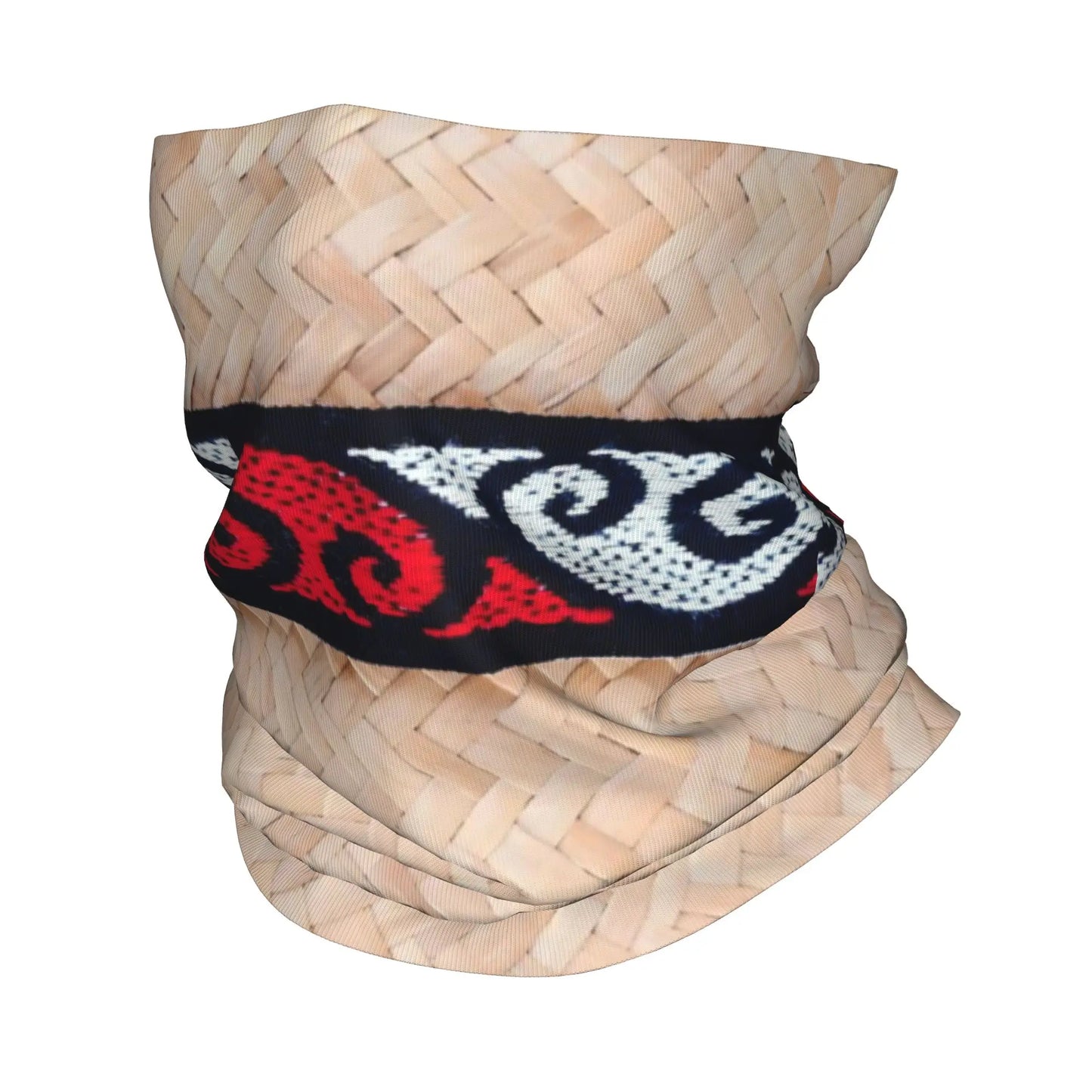 Custom Tribal Maori Warrior Bandana Neck Warmer Women Men Winter Ski Tube Scarf Gaiter Art Pattern Proud Face Cover