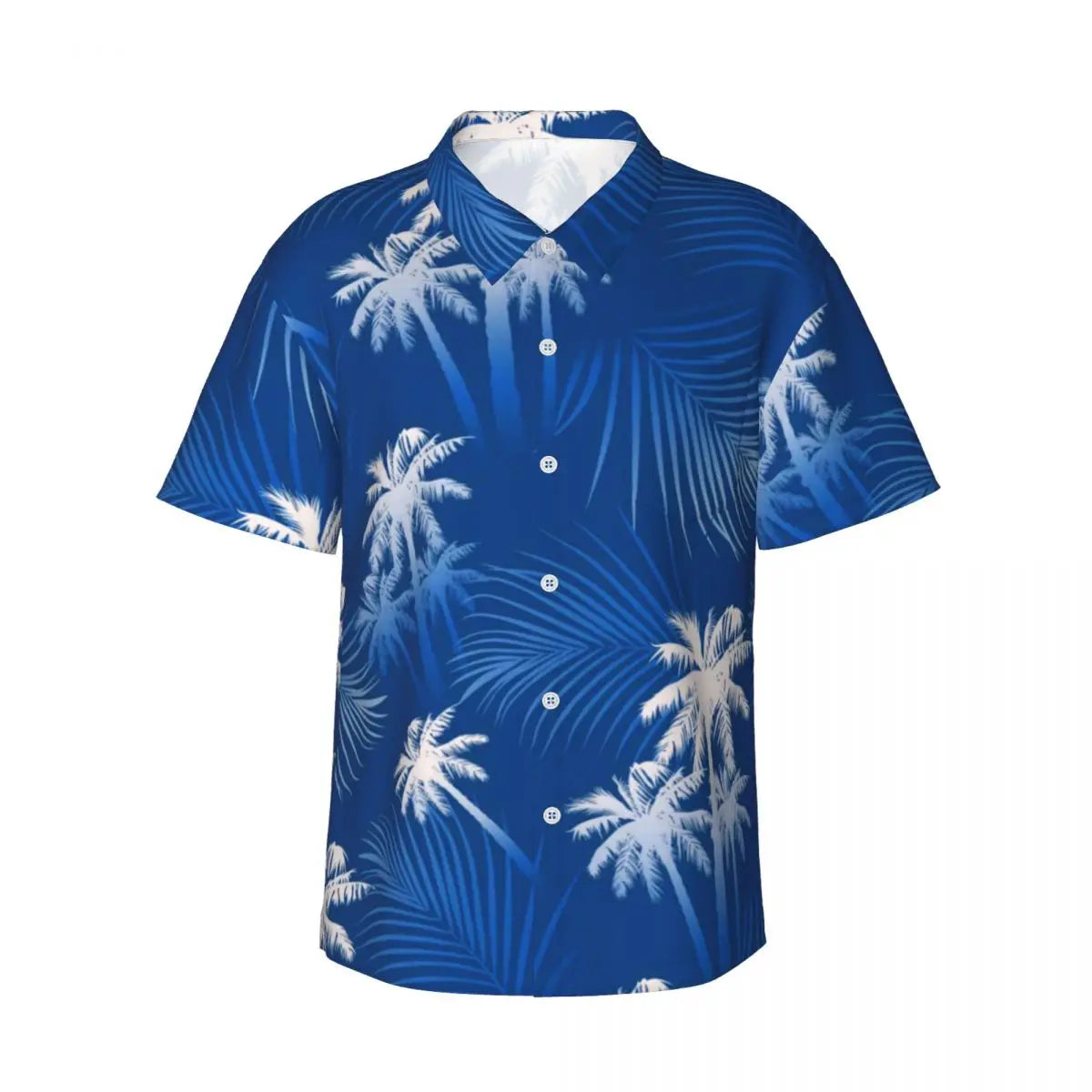Hawaiian Shirt Vacation Tropical Palm Leaves Blouses Hawaiian Flowers Vintage Casual Shirts Men Short-Sleeve Streetwear Clothing