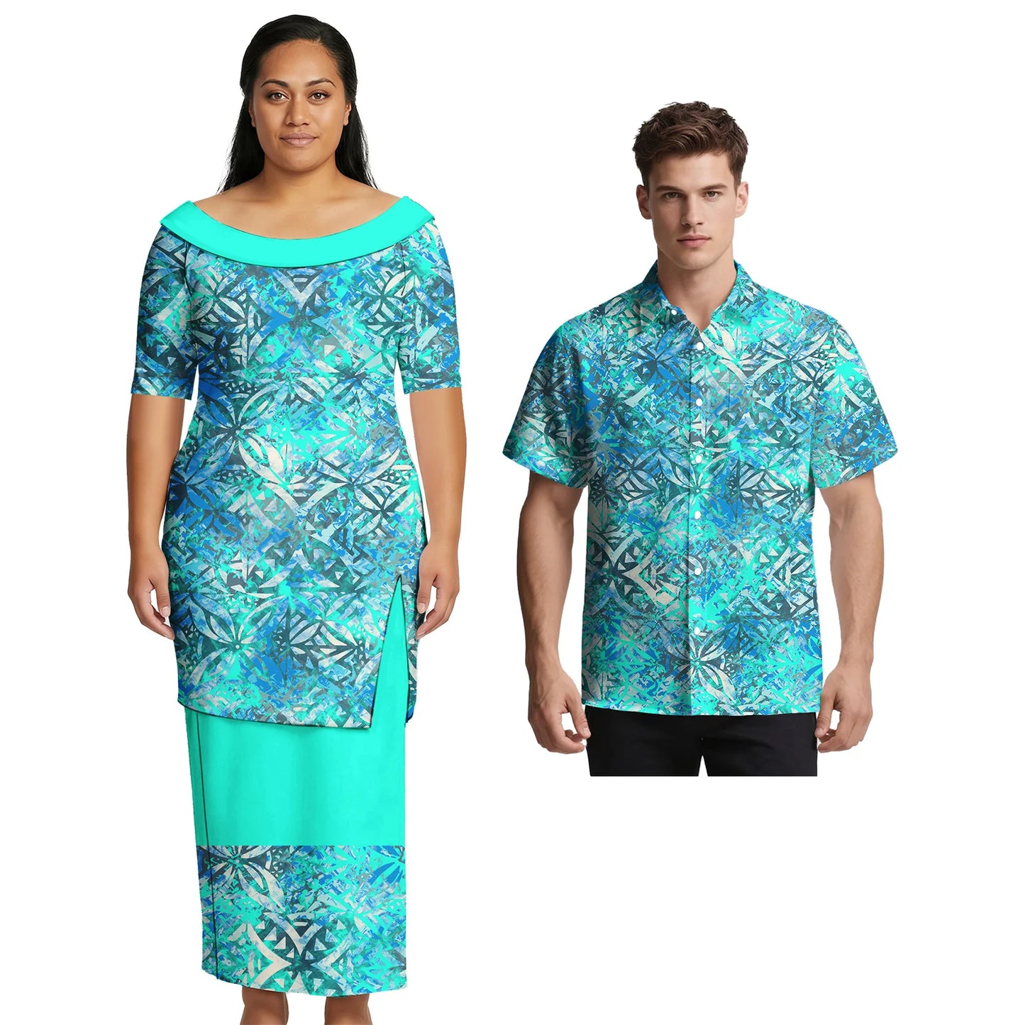 2026 Brand New Design Custom Pattern Samoan Elegant Women Skirts Hawaiian Handsome Men Shirts Polynesian Sweet Lovers Clothing