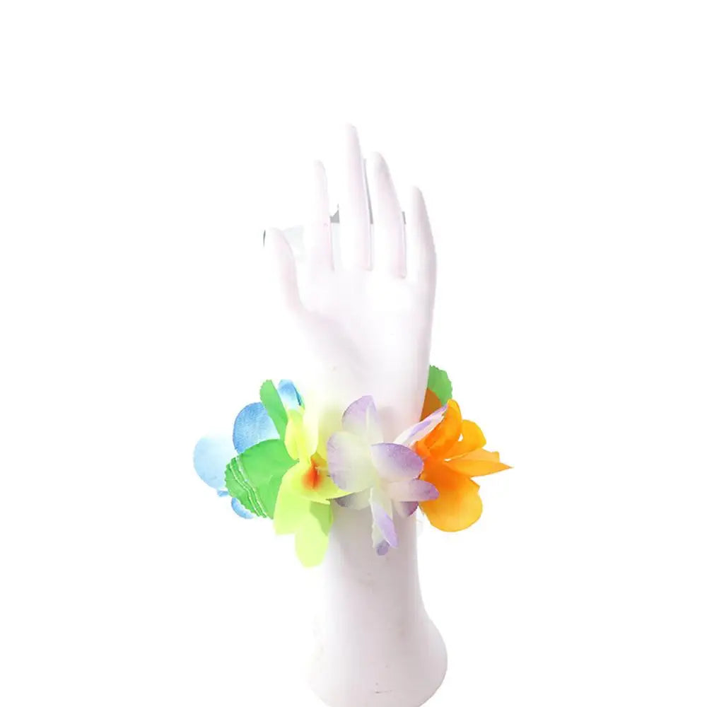 Beach Fashion Hawaiian Style For Women Artificial Flowers Gift Performance Accessories Wristband Garland Necklace Headband