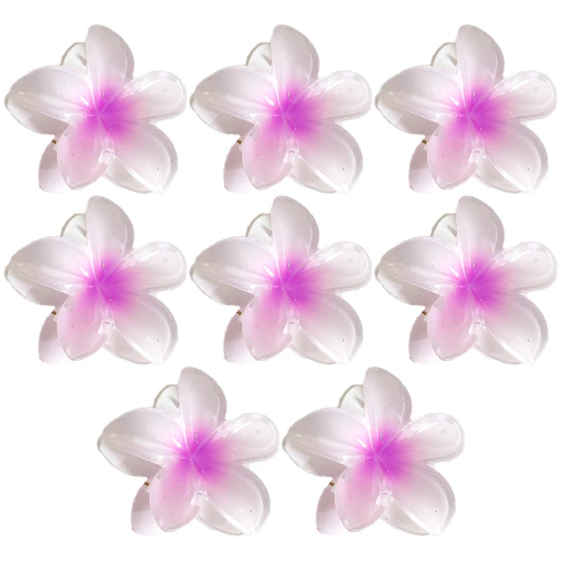 Hawaiian Flower Hair Claw Clips Large Claw for Thick/Thin Hairpins for Women Girls Barrettes Beach Summer Hair Accessories Gifts