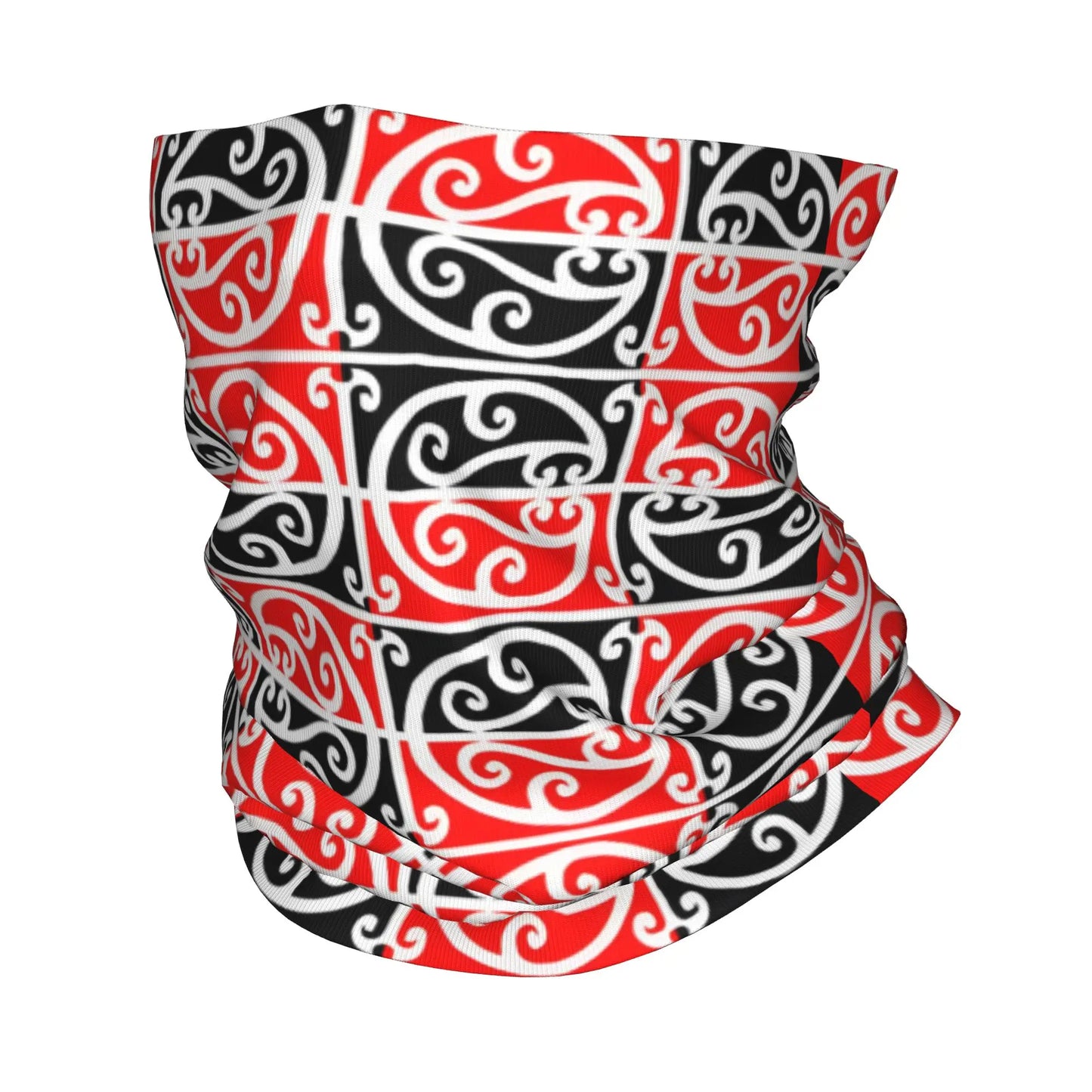 Custom Tribal Maori Warrior Bandana Neck Warmer Women Men Winter Ski Tube Scarf Gaiter Art Pattern Proud Face Cover