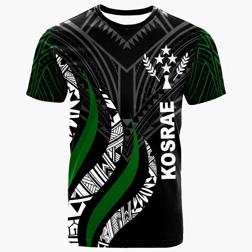 Pohnpei Polynesian Culture Tribal Island Retro Tattoo 3d Printing Men's And Women's Summer Streetwear Short-sleeved T-shirt