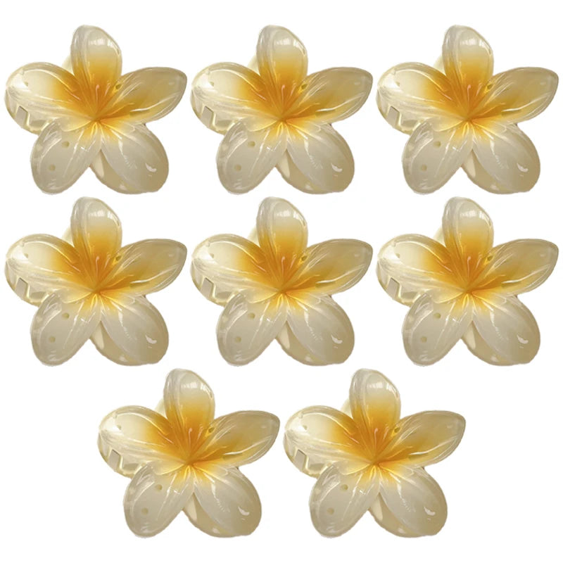 Hawaiian Flower Hair Claw Clips Large Claw for Thick/Thin Hairpins for Women Girls Barrettes Beach Summer Hair Accessories Gifts