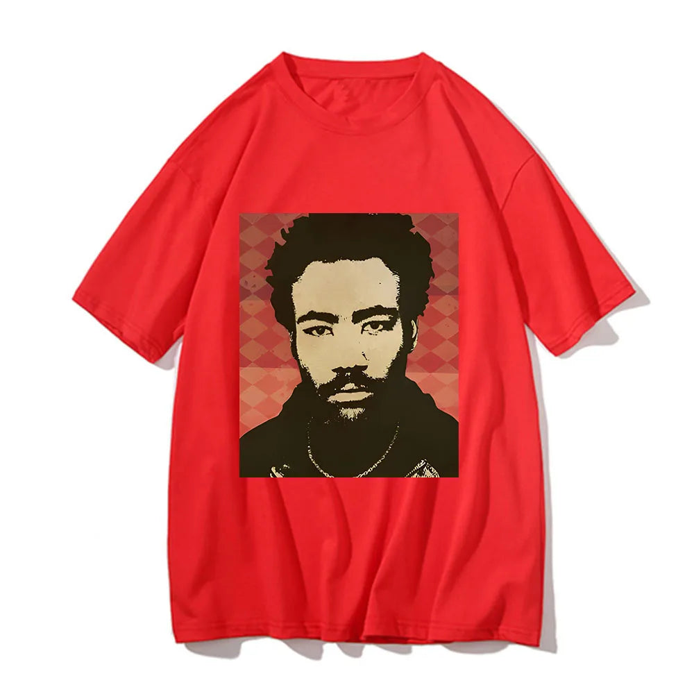 Art Pattern Printed T-shirt New Fashionable Clothing Design Childish Gambino Tee-shirt Comfortable Cotton Men Women Tshirt top