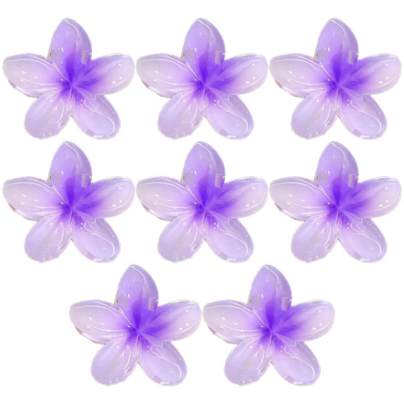 Hawaiian Flower Hair Claw Clips Large Claw for Thick/Thin Hairpins for Women Girls Barrettes Beach Summer Hair Accessories Gifts