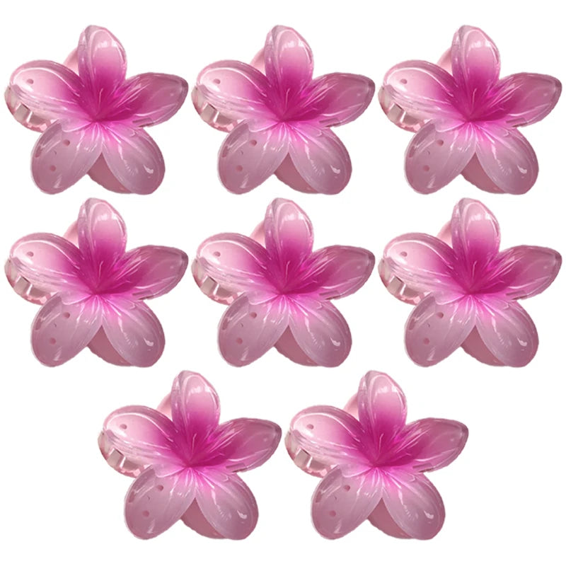 Hawaiian Flower Hair Claw Clips Large Claw for Thick/Thin Hairpins for Women Girls Barrettes Beach Summer Hair Accessories Gifts