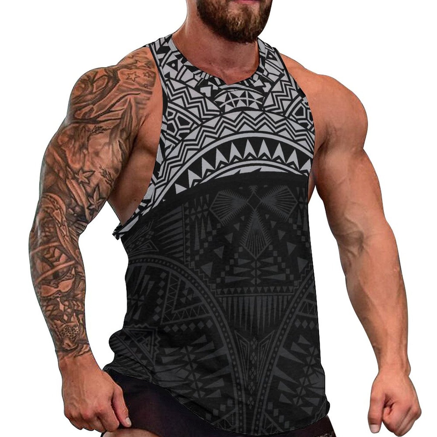 Polynesian Tribal Tank Tops Samoan Men Singlets Island Wear