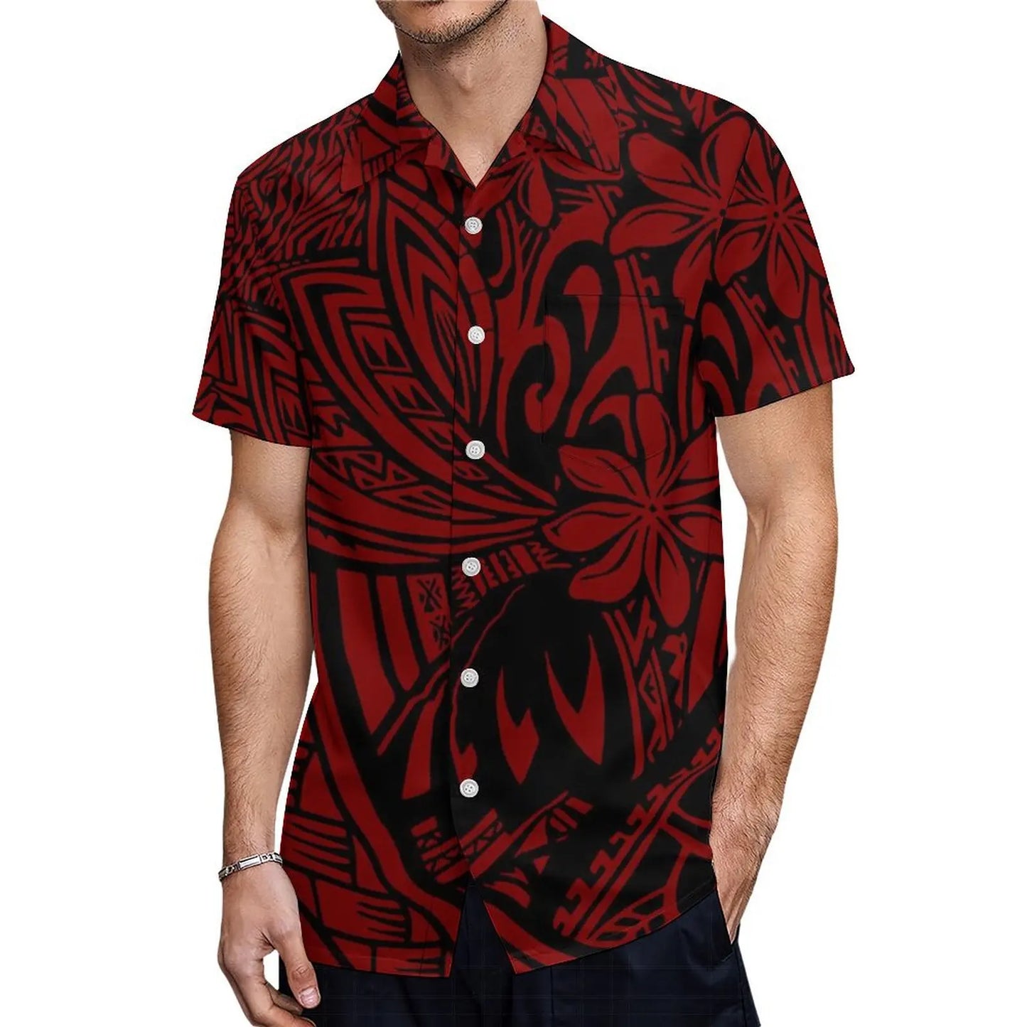 Custom Samoan Dress Women'S Off-The-Shoulder Dress Hawaiian Party Fishtail Skirt And Men'S Shirt Polynesian Couple Suit