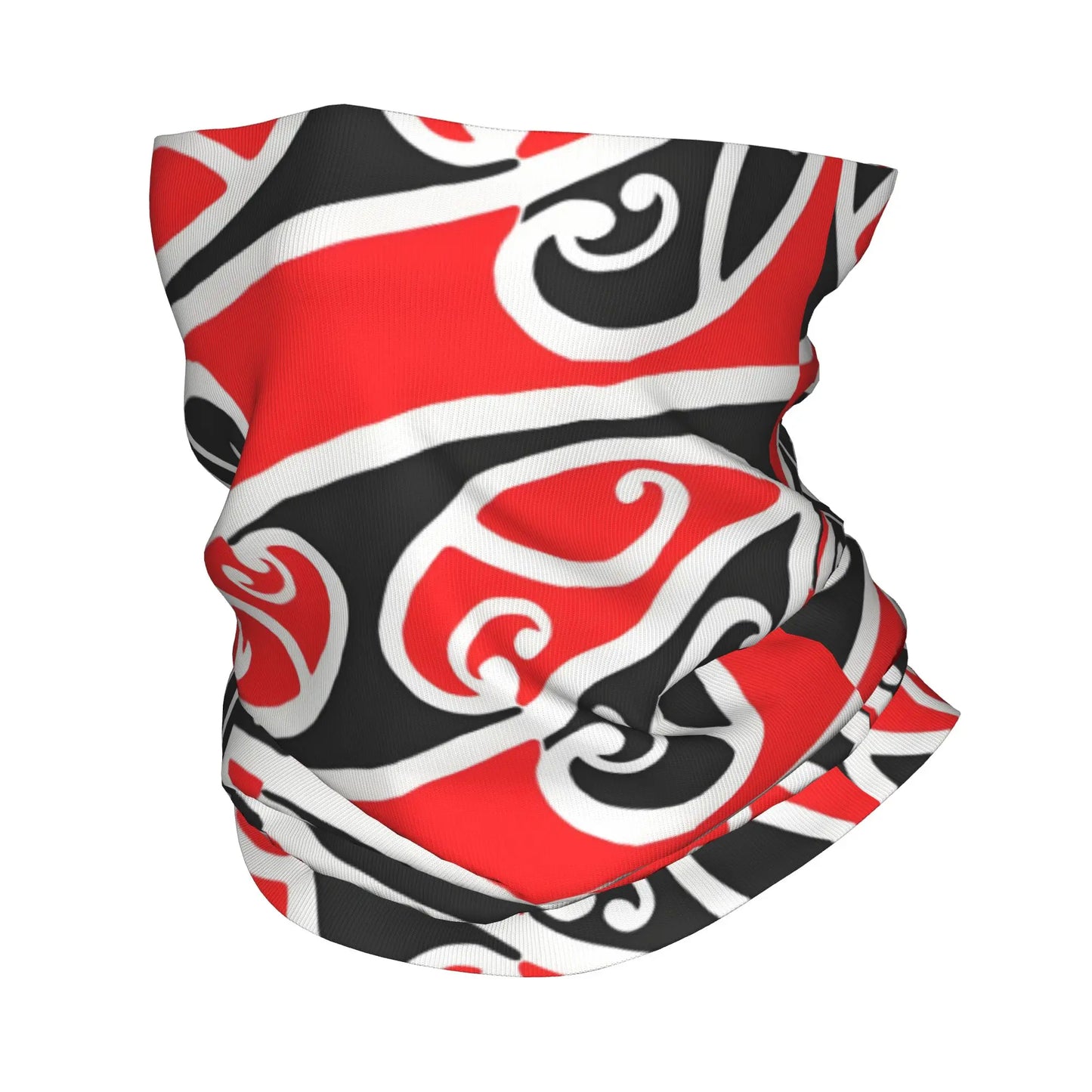 Custom Tribal Maori Warrior Bandana Neck Warmer Women Men Winter Ski Tube Scarf Gaiter Art Pattern Proud Face Cover