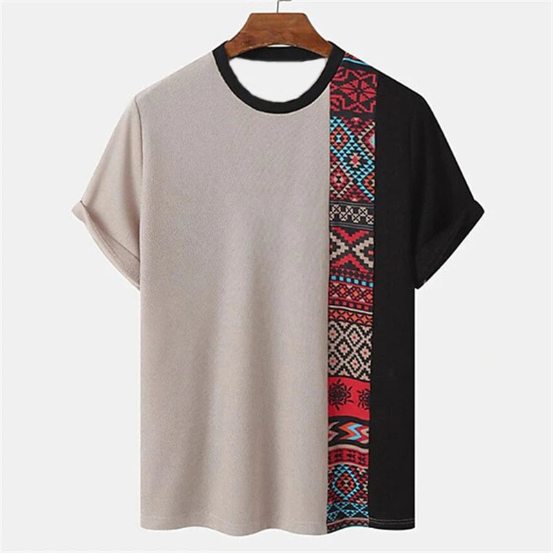 New Summer Tribal Ethnic Style Pattern Tshirt For Men 3D Print Men Women Short Sleeve Oversized Harajuku Tshirts Tee Top