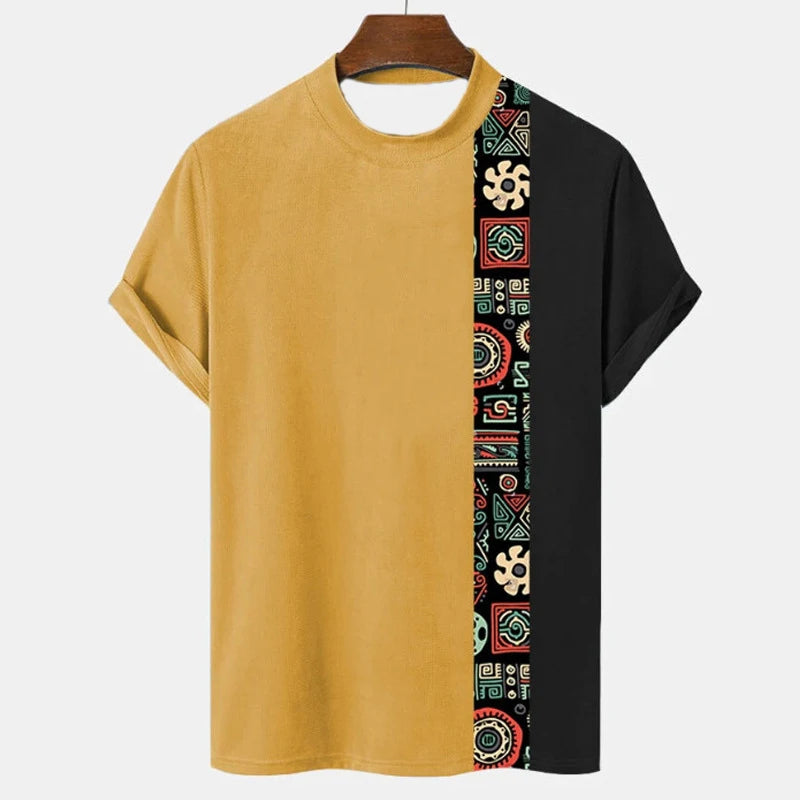 New Summer Tribal Ethnic Style Pattern Tshirt For Men 3D Print Men Women Short Sleeve Oversized Harajuku Tshirts Tee Top