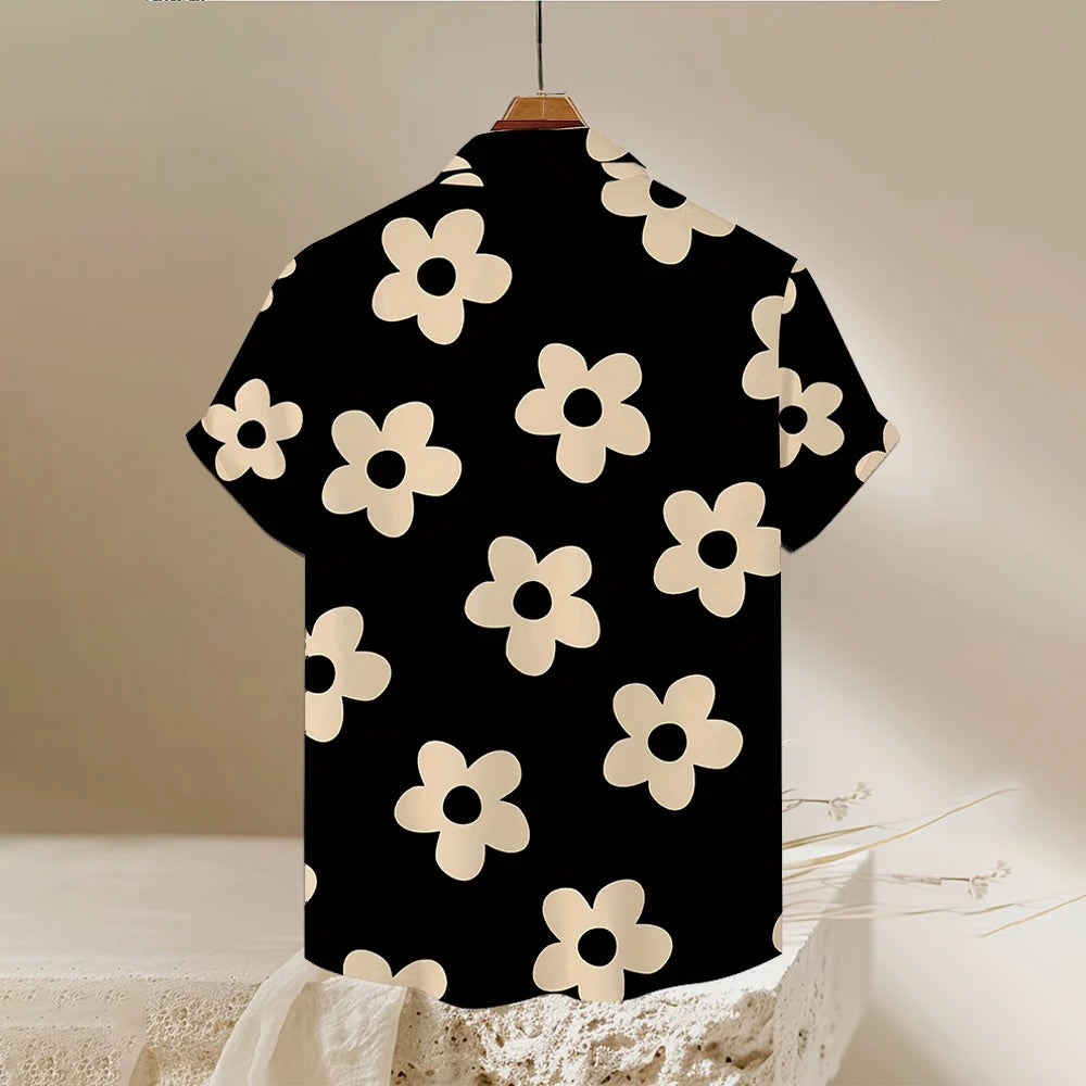 Hawaiian Holiday Men's Shirt Floral 3D Printed Summer Loose Breathable Short Sleeve Beach Shirt Fashion Party Causal Lapel Tops