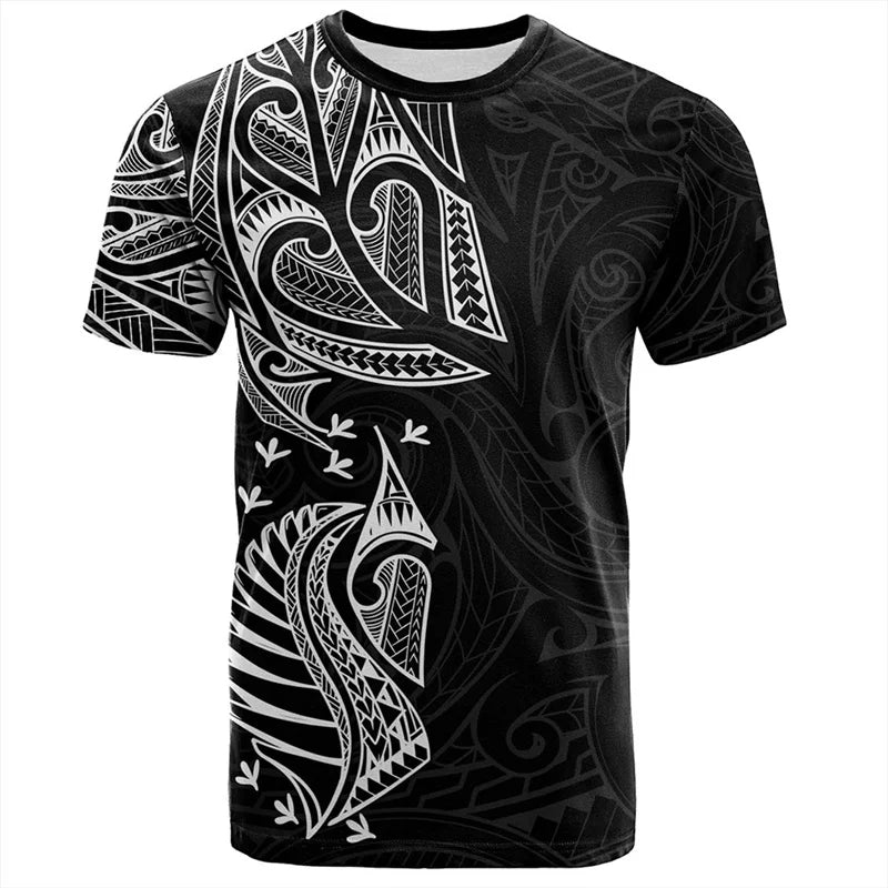Summer 3D Print New Zealand Maori Tribal Patterns T Shirt For Men New Zealand Waitangi Day Graphic T-shirts Tees Shirts Clothing
