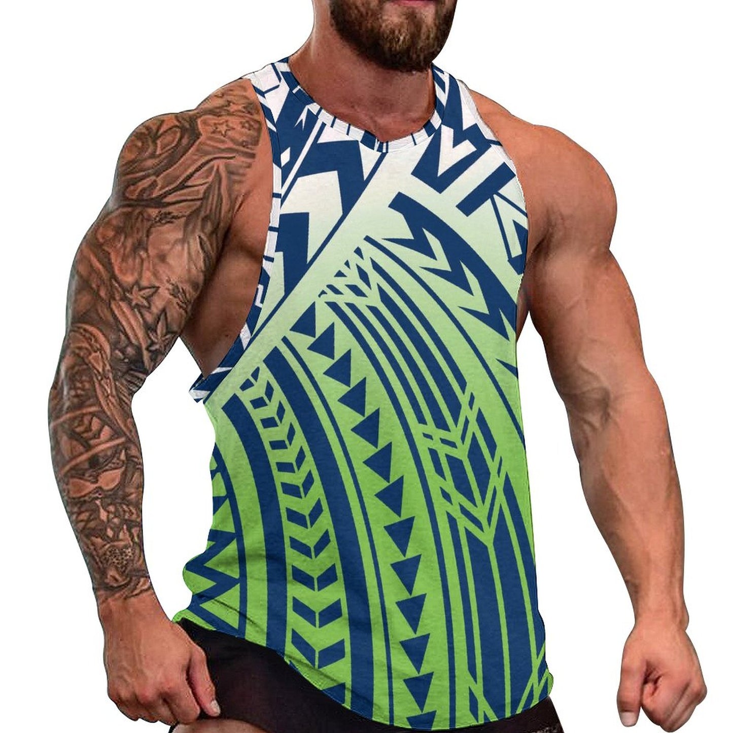 Polynesian Tribal Tank Tops Samoan Men Singlets Island Wear