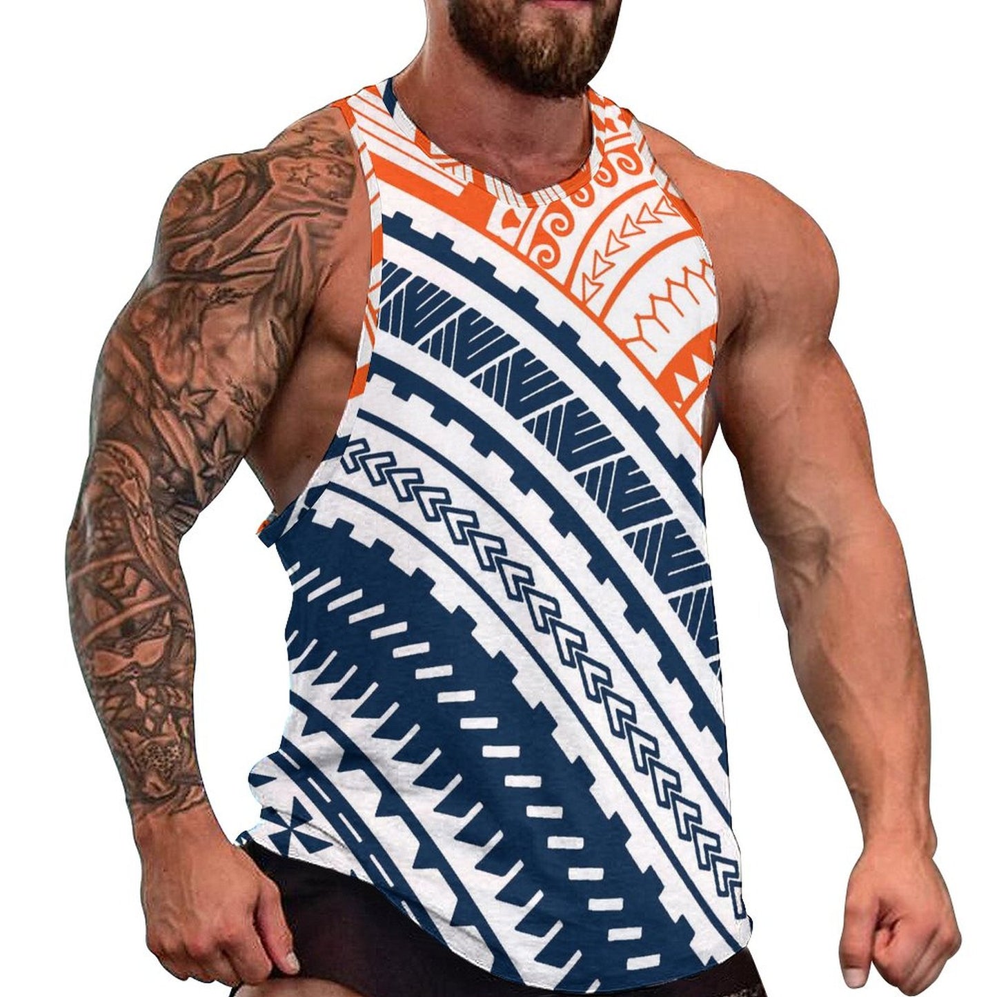 Polynesian Tribal Tank Tops Samoan Men Singlets Island Wear