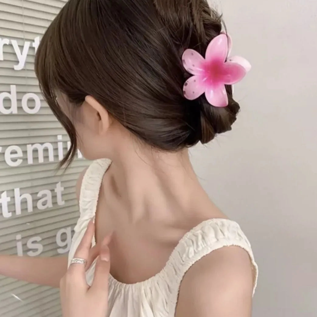 Hawaiian Flower Hair Claw Clips Large Claw for Thick/Thin Hairpins for Women Girls Barrettes Beach Summer Hair Accessories Gifts