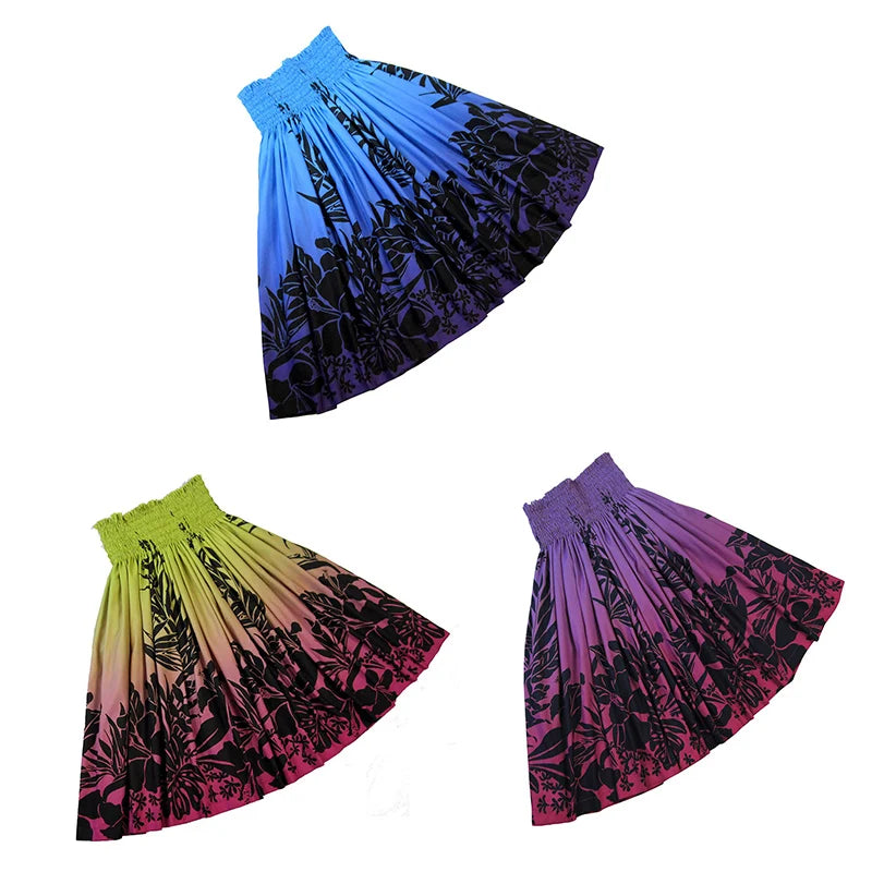 2025 Summer Hawaii Hula Dance Single Pa'u Skirt Floral Print Women Wear Paw Skirt Party Decoration Fashion Performace Dress