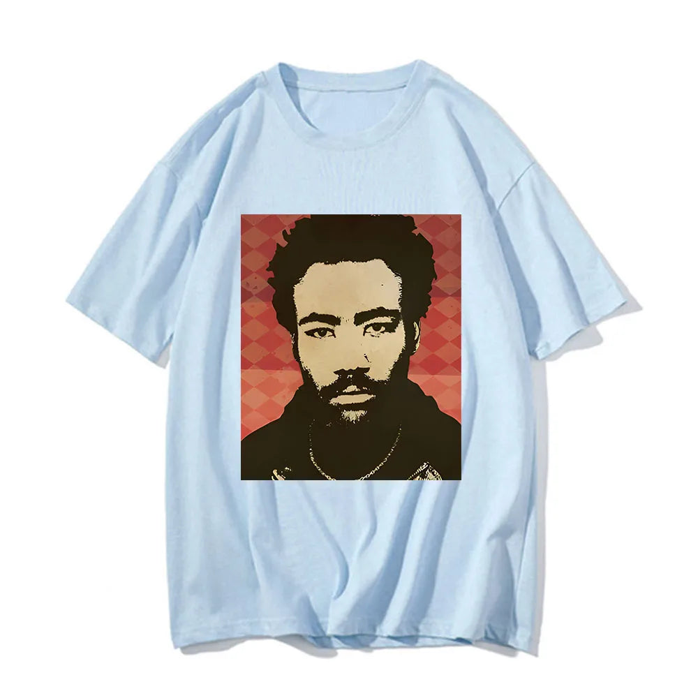 Art Pattern Printed T-shirt New Fashionable Clothing Design Childish Gambino Tee-shirt Comfortable Cotton Men Women Tshirt top