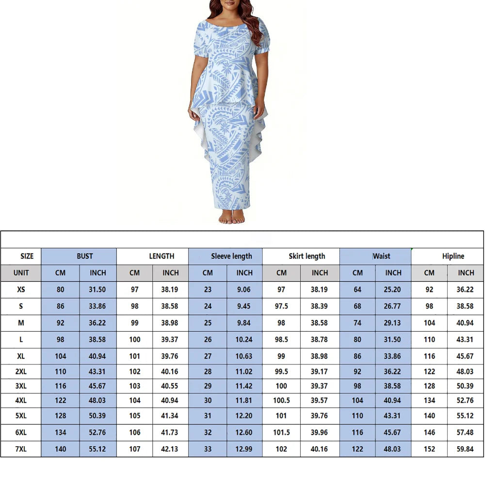 uuuuu New Polynesian Samoa Festival Party Custom Men'S Shirts Family Set Women'S Puletasi Dresses Traditional Ethnic Costumes