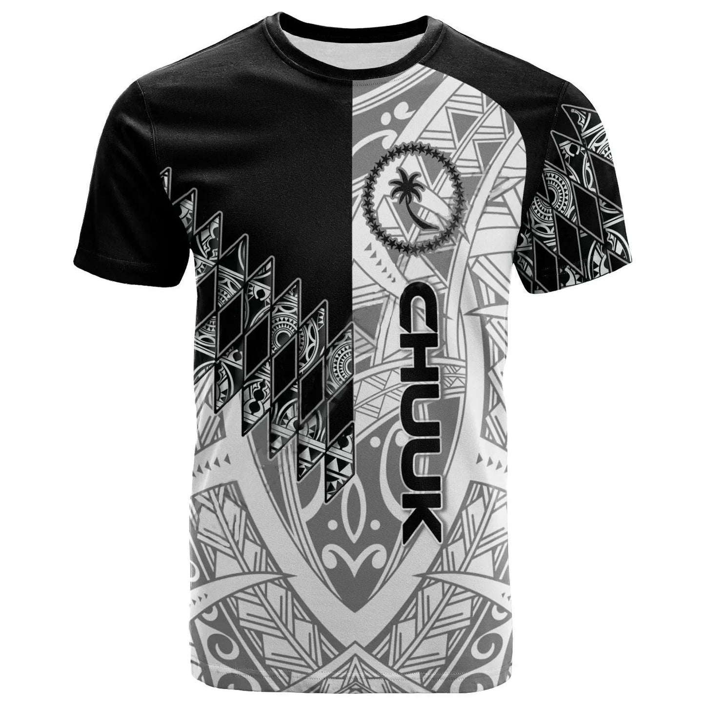Pohnpei Polynesian Culture Tribal Island Retro Tattoo 3d Printing Men's And Women's Summer Streetwear Short-sleeved T-shirt