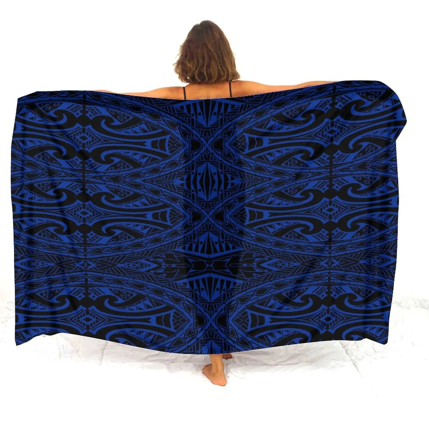 Custom Wholesale Polynesian Ladies Sarong Samoan Vintage Tribal Print Custom Sarong Style Shawl Summer Seaside Elegant Coat