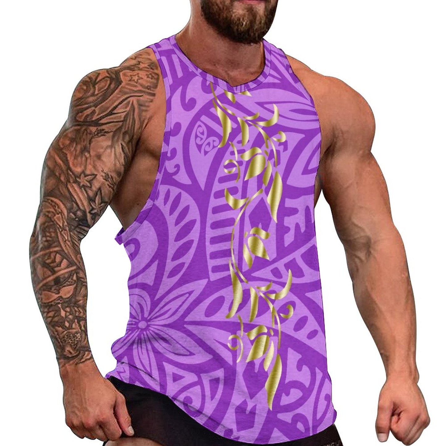 Polynesian Tribal Tank Tops Samoan Men Singlets Island Wear