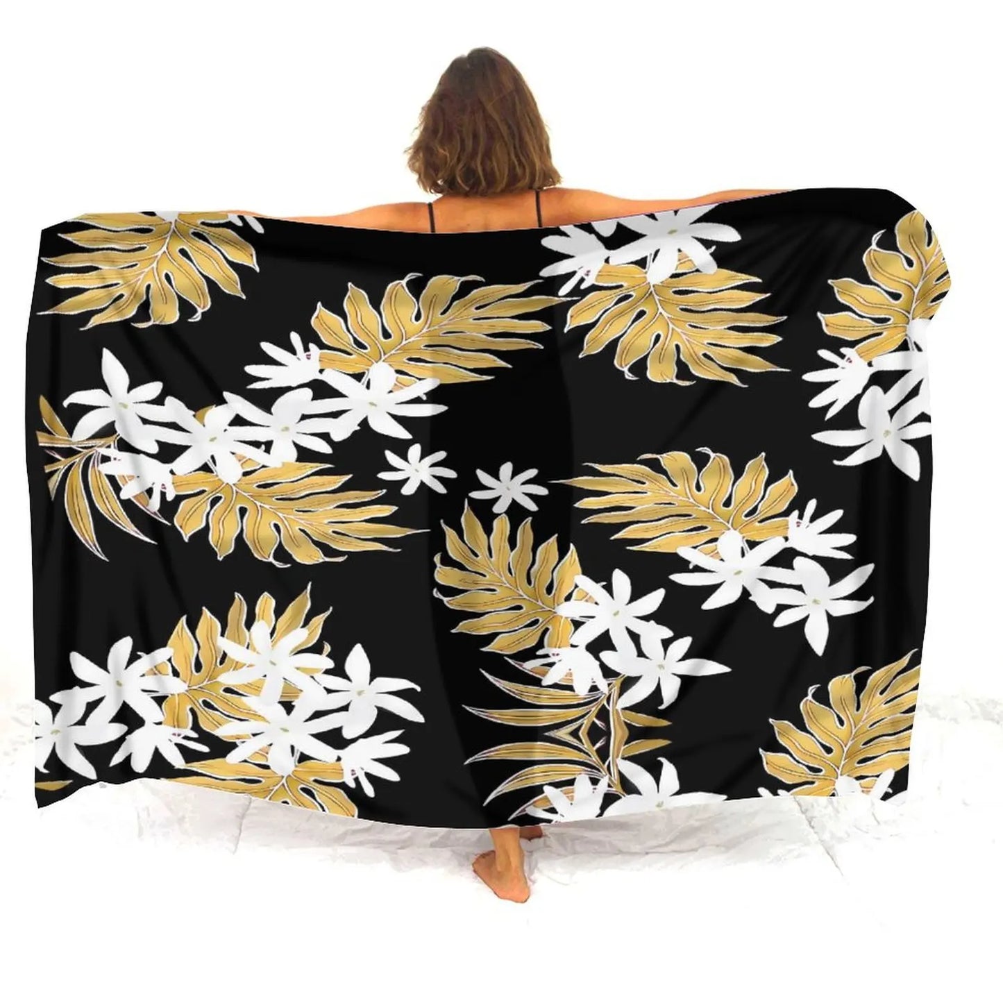 Custom Wholesale Polynesian Ladies Sarong Samoan Vintage Tribal Print Custom Sarong Style Shawl Summer Seaside Elegant Coat