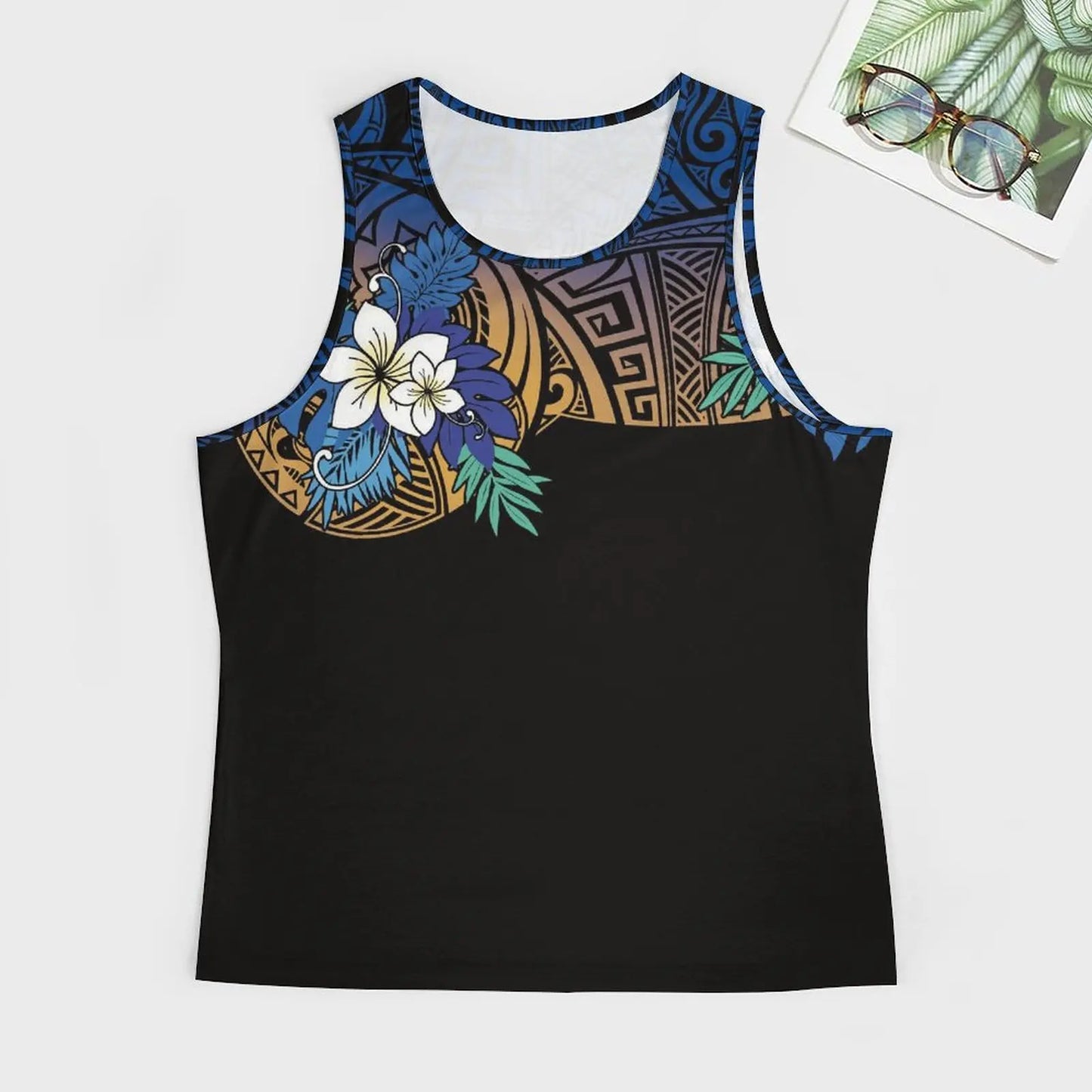 Polynesian Tribal Tank Tops Samoan Men Singlets Island Wear