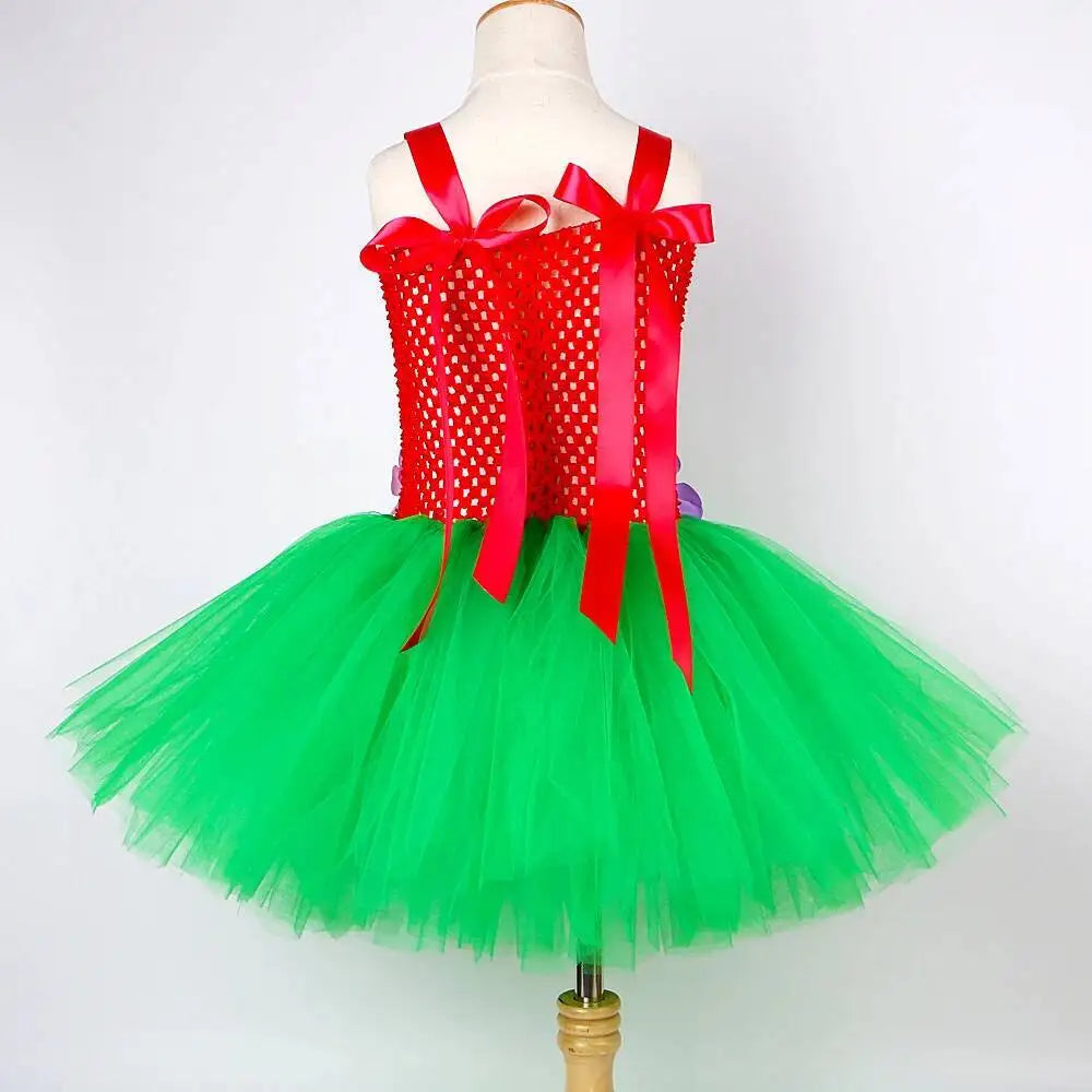 Hawaiian Hula Dresses for Girls Hawaii Lilo Tutu Dress Kids Hula Show Costumes Children Halloween Luau Dance Ballet Tutus Outfit