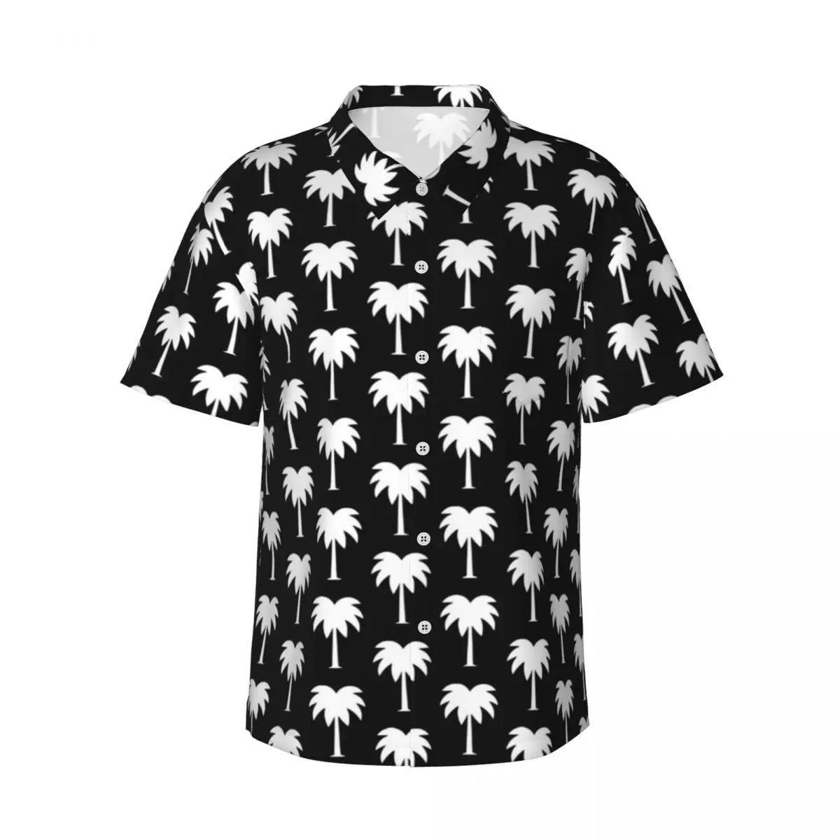 Hawaiian Shirt Vacation Tropical Palm Leaves Blouses Hawaiian Flowers Vintage Casual Shirts Men Short-Sleeve Streetwear Clothing