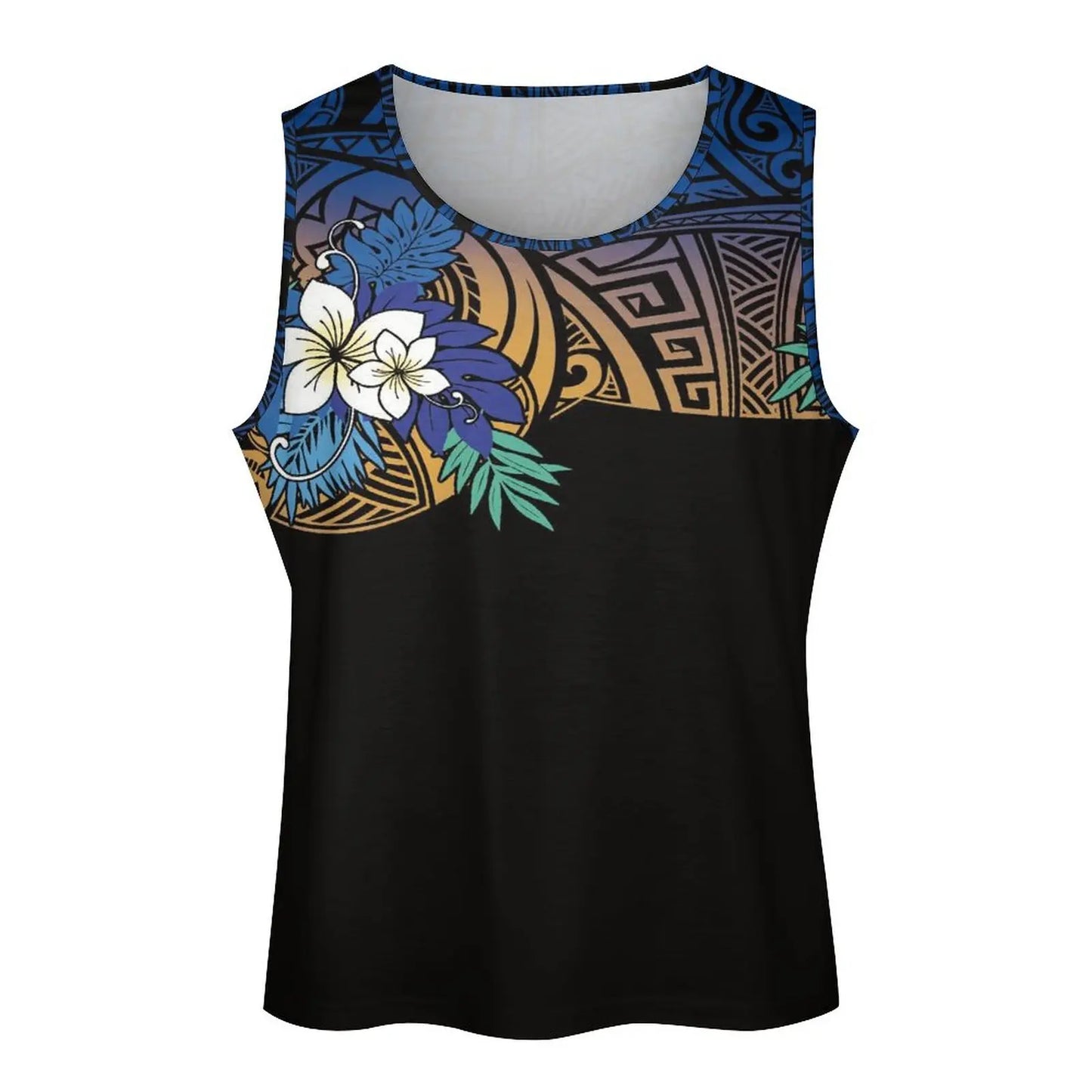 Polynesian Tribal Tank Tops Samoan Men Singlets Island Wear