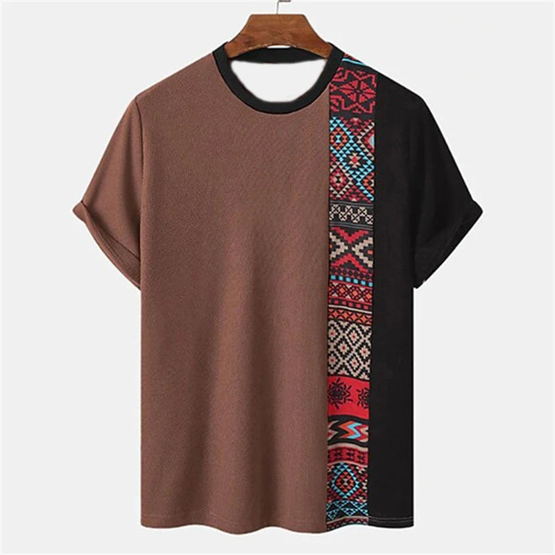 New Summer Tribal Ethnic Style Pattern Tshirt For Men 3D Print Men Women Short Sleeve Oversized Harajuku Tshirts Tee Top