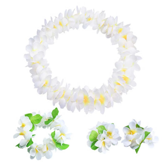 Beach Fashion Hawaiian Style For Women Artificial Flowers Gift Performance Accessories Wristband Garland Necklace Headband