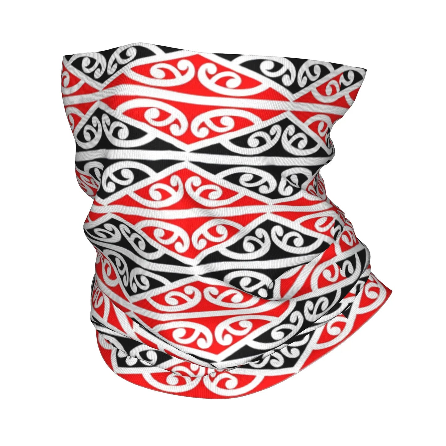 Custom Tribal Maori Warrior Bandana Neck Warmer Women Men Winter Ski Tube Scarf Gaiter Art Pattern Proud Face Cover