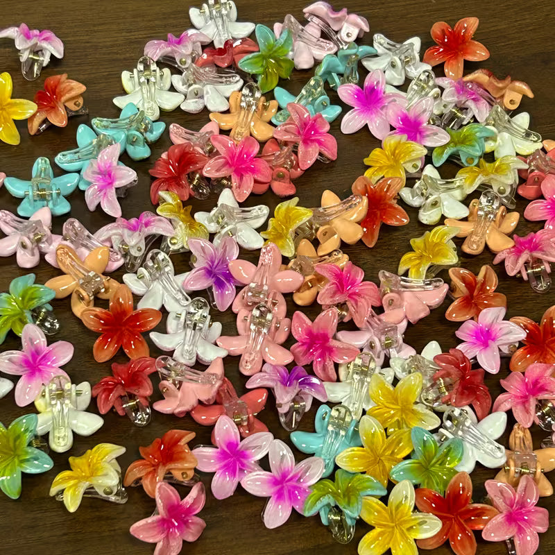 Island Hair Clips | Jelly Flower Set | Assorted Colors