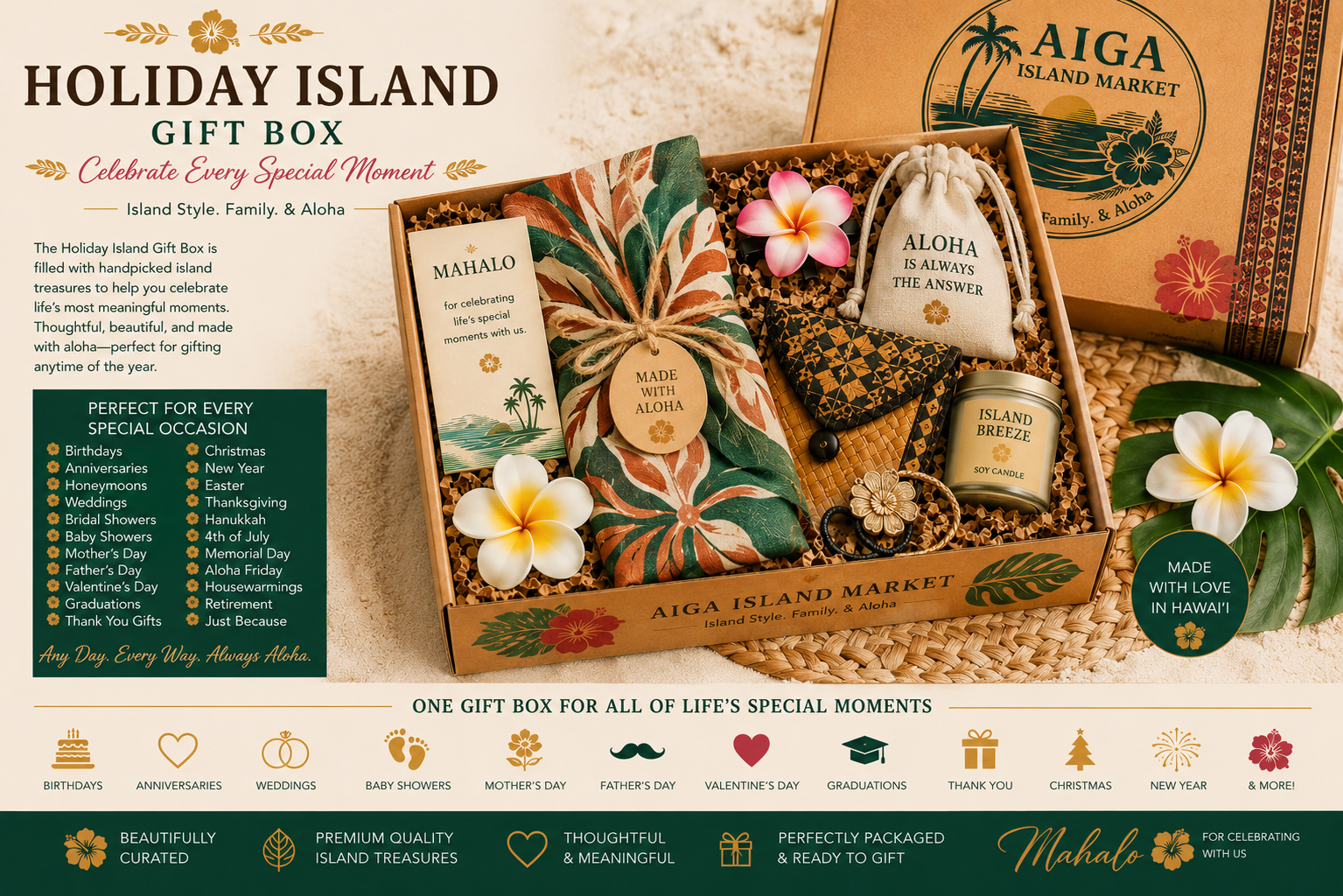 Holiday Island Gift Box - Celebrate Every Special Moment | Aiga Island Market